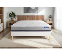 Ensemble matelas 140x200 ACTIMEMO SOFT 3zones de confort + sommier KIT blanc