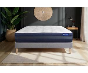 Ensemble Actimemo tech 135x190cm + sommier KIT Gris - 24cm - Mmoire de forme - Tonique - Sommier kit Gris