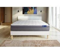 Ensemble Actimemo zen 120x195cm + sommier KIT blanc - 26cm - Mmoire de forme - Moelleux - Sommier kit Blanc