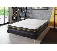 Ensemble 140x200 matelas ACTIVE + sommier kit noir