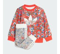Ensemble adidas Originals X Liberty London Crew Enfants Semi Lucid Red / Multicolor 3-6M