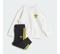 Ensemble adidas Originals x Smiley World Crew White / Black 0-3M