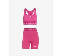 Ensemble adidas TECHFIT short rose femme - L