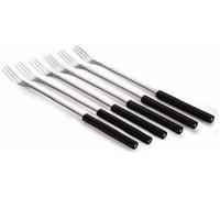 Ensemble Alessi-Mami De Six Fourches En Acier Inoxydable Et En Bois Bourguignonne