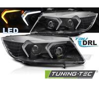 Ensemble Angel Eyes à LED VOLL pour BMW Série 3 E90/E91 05-08 Noir