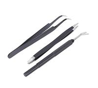 Ensemble Anti-tiques, Pincettes étanches à Double Pointe en Acier Inoxydable de Haute qualité pour Chien et Chat, 3 Pièces