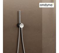 Ensemble Applique Prise D'Eau Douchette Flexible Piega Inox Brossé - CRISTINA ONDYNA PD61028