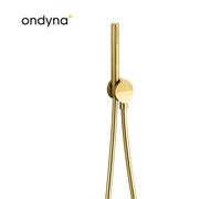 Ensemble Applique Prise D'Eau Douchette Flexible Piega Inox Or Brossé - CRISTINA ONDYNA PD61096I