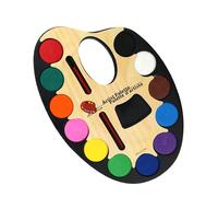 Ensemble aquarelle de voyage - 12 couleurs vives pour gâteaux à pigments solides, palette de mélange ovale, outil de peinture créatif pour croquis | Fournitures d'art éducatives légères pour