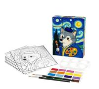 Ensemble Aquarelle Kit Loisirs Créatifs Coloriage Peinture Relaxant Puzzle | Peinture Aquarelle Magnétique Pour École Salle De s 3 Ans Garçons Filles Dessin Studio