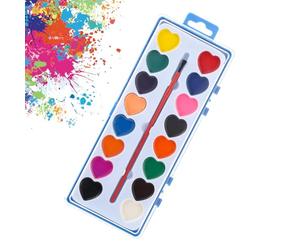 Ensemble Aquarelles pour à Thème Coeur | Kit De Peinture Lavable | Couleurs À L'eau Pour Les | Pour Les Filles Débutants À La Maison Cours D'Art De La Maison De La Fête D'Anniversaire