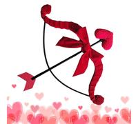 Ensemble arc et flèche - Costume de Cupidon jouet de tir à l'arc rouge de la Saint-Valentin, accessoires de cosplay | Accessoires de jeu de rôle pour la Saint-Valentin, accessoires de fête de mariage