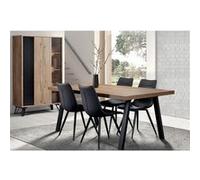 CARSON - Ensemble Argentier + Table 170cm Piètement Métal A -