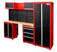 ENSEMBLE ARMOIRES ET TABLE DE TRAVAIL D'ATELIER HOLZMANN WESS13