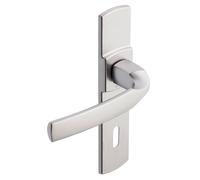 Vachette Poignée sur plaque ARTIS - Clé L - Entraxe 165 mm - Chrome velours