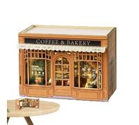 Ensemble Artisanat de Maison de Miniature avec Structure en Bois et Meubles | Projet de Construction de modèles créatifs pour Les familles, décorations de salles Miniatures pour Les, jo