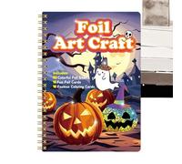 Ensemble Artistique avec Feuille détachée et Presse - Kit de création pour, matériel de Bricolage, activité Artistique Portable, Feuilles de Papier d'aluminium colorées avec Design Facile à