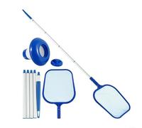 Ensemble aspirateur de piscine avec rallonge de 120 cm, râteau à feuilles et distributeur pour piscines creusées, jacuzzi et aquariums