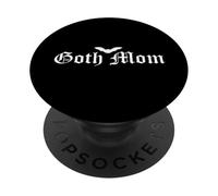 Ensemble assorti Goth Mom - Silhouette chauve-souris sombre design esthétique PopSockets PopGrip Adhésif
