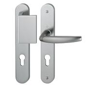 Ensemble Atlanta sur plaque clé i aileron HOPPE - entraxe 8/92 - C8 - tirag.asp.inox F9 554/3346/1530 56/70