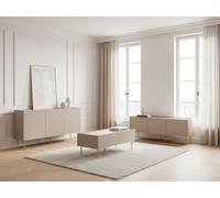 Ensemble ATLAS avec buffet 170 cm + meuble TV 170 cm + table basse 120 cm beige BOBOCHIC Beige