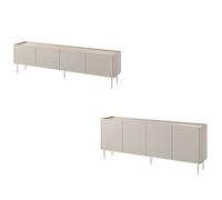 Ensemble ATLAS avec buffet 220 cm + meuble TV 220 cm beige BOBOCHIC Beige