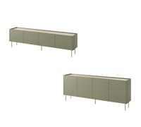 Ensemble ATLAS avec buffet 220 cm + meuble TV 220 cm vert BOBOCHIC Vert