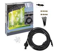 Ensemble atomiseur d'eau pour le refroidissement - 10 m / 8 buses - refroidissement par brouillard d'eau pour jardin et terrasse - système d'irrigation des plantes par brouillard