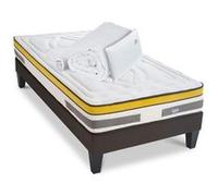 Ensemble Aubertin 90x200 cm + sommier + accessoires - Ressorts + mémoire - Ép. 24 cm G