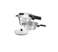 Fissler Vitaquick Premium Jeu D’autocuiseurs, 2 Pièces 22 cm (1 Faitout-autocuiseur 4,5 l, 1 Poêle-autocuiseur 2,5 l), Compatible Induction