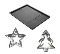 Ensemble avec plaque à pâtisserie extensible et 10 emporte-pièces Zenker Zenker