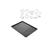 Ensemble avec plaque à pâtisserie extensible et 9 emporte-pièces sur cintre Zenker