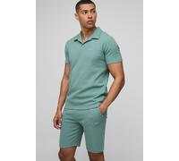 Ensemble avec polo cintré et short - MAN homme - vert - S, vert