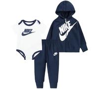 Nike Pack 3 bodies manches longues éco-responsables Bébé 9 mois Blanc/Bleu