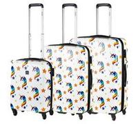 Ensemble Bagages de Voyage - Saxoline 3 pièces Ensemble de valise de voyage / Bagage set / Trolley set - Licorne Imprimé Imprimé
