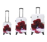 Ensemble Bagages de Voyage - Saxoline 3 pièces Ensemble de valise de voyage / Bagage set / Trolley set - Rouge Rose Imprimé Imprimé G