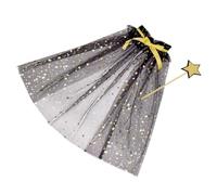 Ensemble baguette étoile et cape transparente pour enfants - Cape en tulle confortable avec bâton magique assorti - Accessoires de studio de photographie