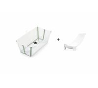 Stokke Baignoire Flexi Bath – Support nouveau-né – Vert transparent – Jusqu'à 48 mois
