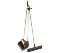 Ensemble Balai et Pelle à Poussière à Long Manche, Plastique PET | Poils Souples et Flexibles, Poignée Ergonomique, Rangement Debout, Ramasse Miettes et Débris, pour Couloirs et Extérieur