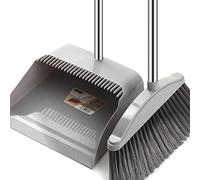 Ensemble Balai Et Pelle À Poussière, Balai Et Pelle À Poussière Vertical À Long Manche, Pelle Et Balayette avec Long Manche Réglable Balai De Nettoyage De Maison, Bureau, Cuisine, Jardin