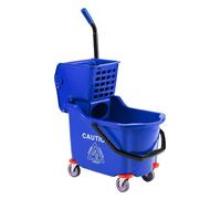 Ensemble balai seau industriel 32L essoreur bleu, sol commercial Kentucky roues