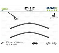 Ensemble Balais Essuie-Glace Plat Valeo Silencio Avant 28"/28" Pour Citroen C6