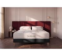 Ensemble Balmoral 160 x 210 cm + sommier kit - 24cm - Mmoire de forme - Enveloppant - Sommier kit Noir