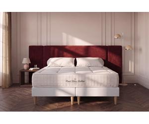Ensemble Balmoral 180 x 200 cm double sommier 90x200 cm - 24cm - Mmoire de forme - Enveloppant - Sommier Tapissier Blanc