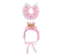 Ensemble bandana en dentelle respirante pour animal de compagnie | Le poids compact de 80 g assure un ajustement stable, facile à installer, polyvalent pour Halloween, mariage, salon, cour