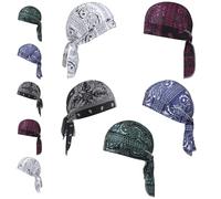 Ensemble bandana rafraîchissant motif cachemire pour moto, casque de pirate, doublure élastique, Multicolore _ 5 pièces, M