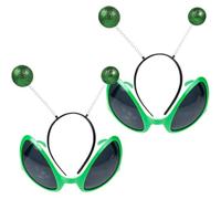 Ensemble Bandeau D’antenne et Lunettes Fantaisie 2 Lots en Plastique | Garçon et Filles, Usage Photo et Présents Amusants, Style Créatif Chic Unique, Facile à Porter Retirer