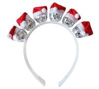 Ensemble bandeau et boucles d'oreilles rétro de Noël pour déguisement des années 80 pour femme, accessoires de coiffe tendance pour fête costumée Headwar Disco
