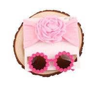 Ensemble bandeau et lunettes de soleil pour bébé en nylon respirant élastique avec lunettes pour un usage quotidien