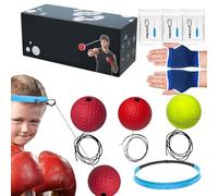 Ensemble bandeau pour cheveux avec balle de boxe, balle de réflexion de boxe | Équipement de Punching Ball avec bandes - Balle d'entraînement pour adultes pour améliorer les compétences de combat